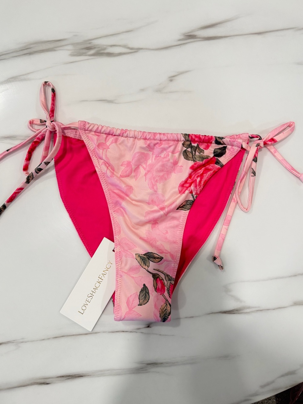 NWT Miyo Bikini Bottom Adjustable Pink Ivy